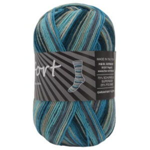 Comfort Sockenwolle Teal/Blue/Grey Stripe